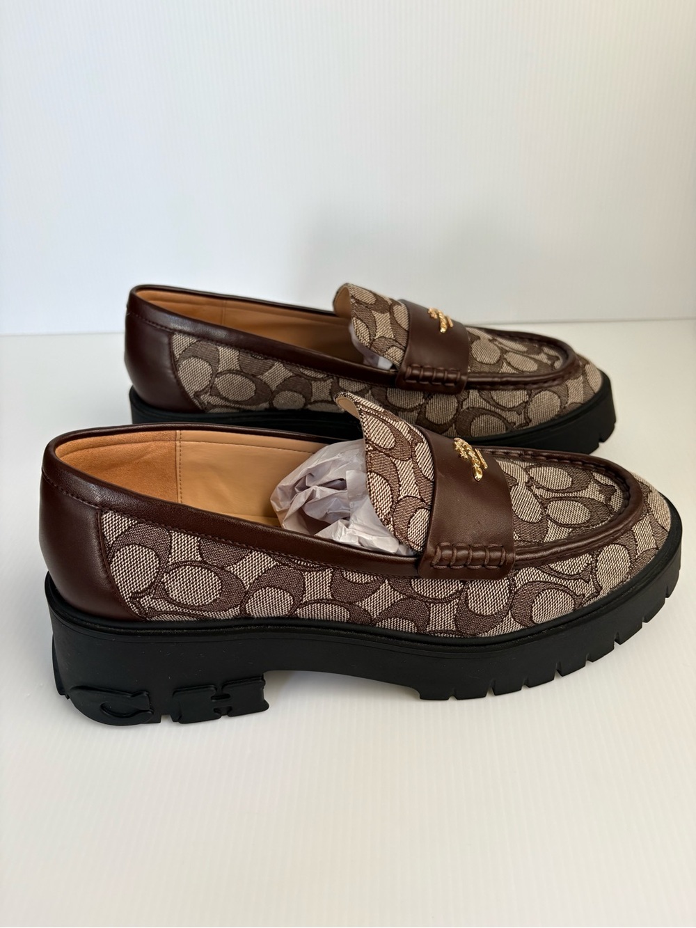 Coach Ruthie Loafer In Signature Jacquard Size 9 B -EUC - Picture 8 of 17